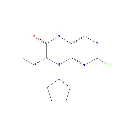 (R)-2-chloro-8-cyclopentyl-7-ethyl-5-methyl-7,8-dihydropteridin-6(5H)-one, 755039-55-5, FT-0602118, (7R)-2-氯-8-环戊基-7-乙基-7,8-二氢-5-甲基-6(5H)-蝶啶酮 (R)-2-chloro-8-cyclopentyl-7-ethyl-5-methyl-7,8-dihydropteridin-6(5H)-one, 755039-55-5, FT-0602118, (7R)-2-氯-8-环戊基-7-乙基-7,8-二氢-5-甲基-6(5H)-蝶啶酮