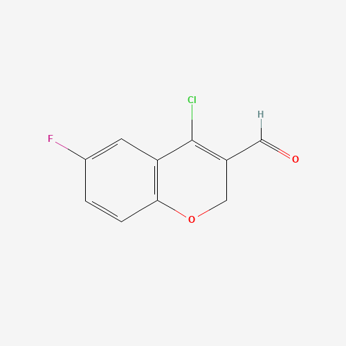 105799-69-7 4-CHLORO-6-FLUORO-2H-BENZOPYRAN-3-CARBOXALDEHYDE chemical structure