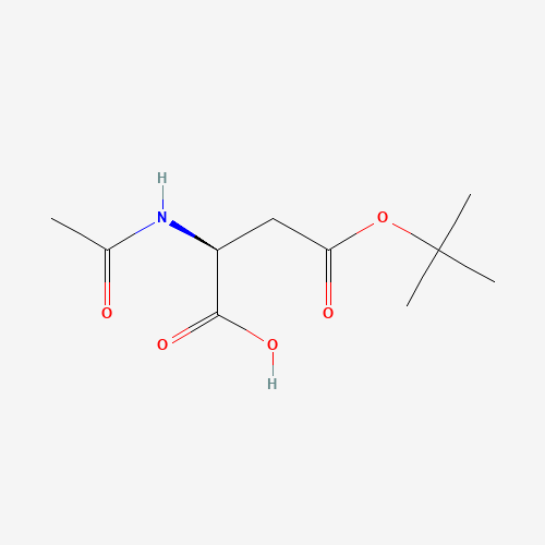 117833-18-8 (2S)-2-Acetamido-4-[(2-methyl-2-propanyl)oxy]-4-oxobutanoic acid chemical structure