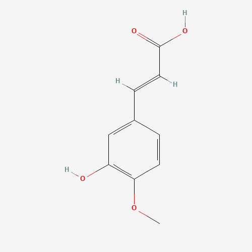 537-73-5 3-Hydroxy-4-methoxycinnamic acid chemical structure